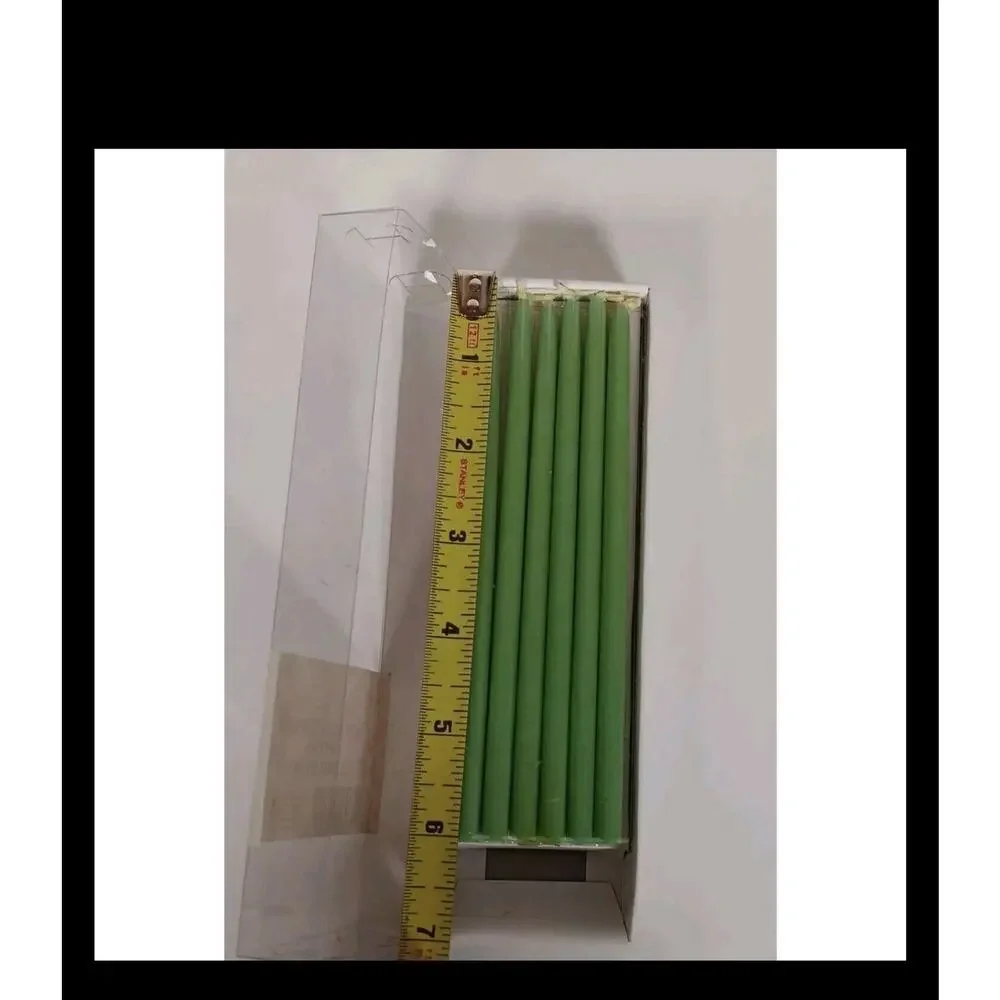 Lot of 3 Target Mini Candle Tapers 2004 Green White 6